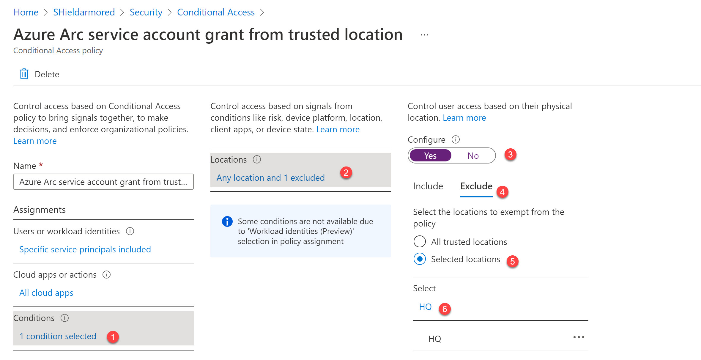 Exclude trusted locations from blocking